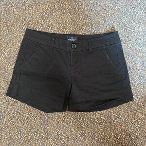 American Eagle black stretch midi shorts women’s size 4